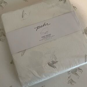 Pehr Sweet Dreams Organic Crib Sheet - White and Gray